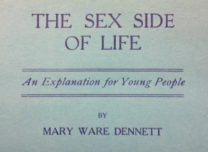 Sex Side of Life Title Title from front cover of the "Sex Side of Life" pamphlet