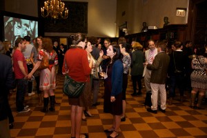 Cocktails and cartoons at the after party.