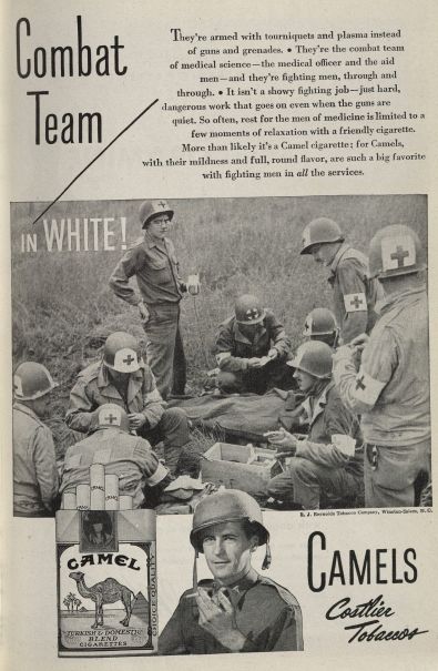 Combat Team in White! Published in Medical Woman's Journal, volume 52, number 5, May 1945. Click to enlarge.