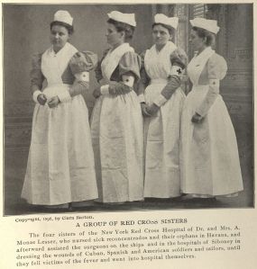 "A Group of Red Cross Sisters." Photo taken by Barton and published in The Red Cross in Peace and War. Click to enlarge.