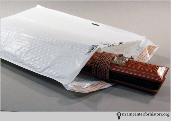 An ola in a mailer bag.