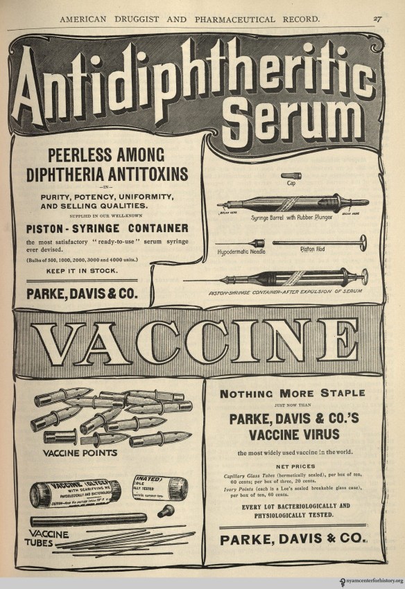 Ad published in American Druggist and Pharmaceutical Record, volume 45, November 7, 1904.