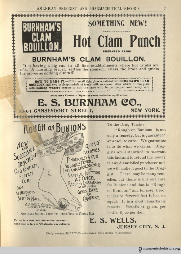 Ad published in American Druggist and Pharmaceutical Record, volume 36, number 2, January 25, 1900.