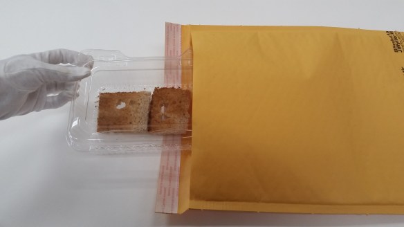 The first recipe successfully made and sent as part of the Reciprocal Library Snack Cooperative.