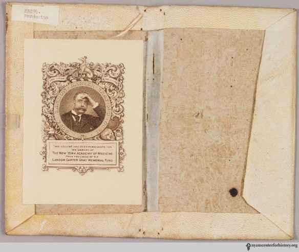 Floating boards within the detached parchment cover of a  17th-century Belgium binding. Tournai, 1668.