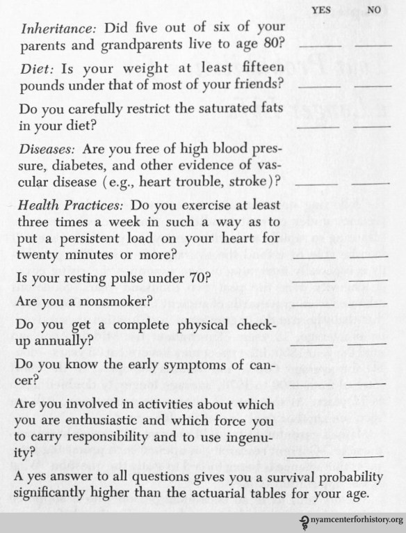 In Stonecypher, Getting Older and Staying Young, 1974.