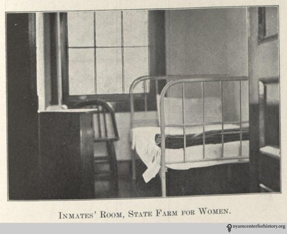 "Inmates' Room, State Farm for Women." In "The Modern Way," 1913, page 17.
