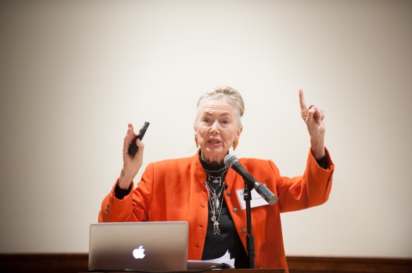 Betty Fussell presents "From Food Purity to Food Porn" at the Eating Through Time Festival. Photo:
