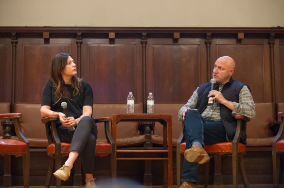 Lori Silverbush and Tom Colicchio discuss A Place at the Table at the Eating Through Time Festival. Photo: