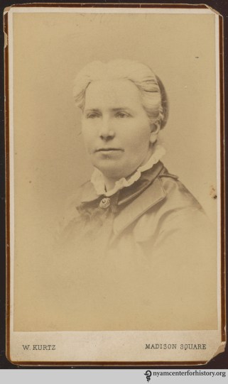 Carte-de-visite of Emily Blackwell (1826-1910), English born physician. Photograph by W. Kurtz. 