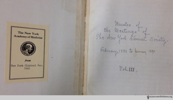 "Minutes of the Meetings of the New York Clinical Society."