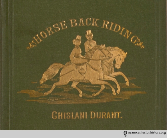 Cover detail of Durant's Horse Back Riding from a Medical Point of View, 1878.