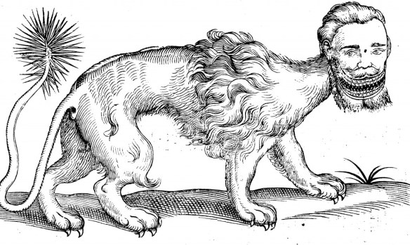 Manitchora from The History of Four-Footed Beasts and Serpants by Edward Topsell. London, 1658. Courtesy of the David M. Rubenstein Rare Book & Manuscript Library.