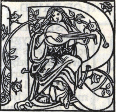 Historiated R by C. R. Ashbee for his 1902 Essex House Press printing of The Psalter or Psalms of David from the Bible of Archbishop Cranmer. Courtesy of UW-Milwaukee Special Collections.