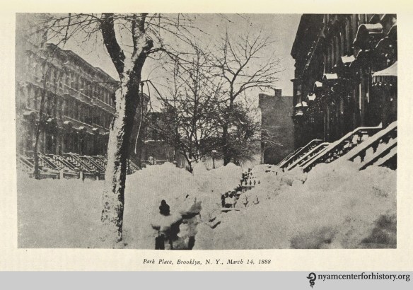 Park Place, Brooklyn, N. Y., March 14, 1888." From Strong, The Great Blizzard of 1888.