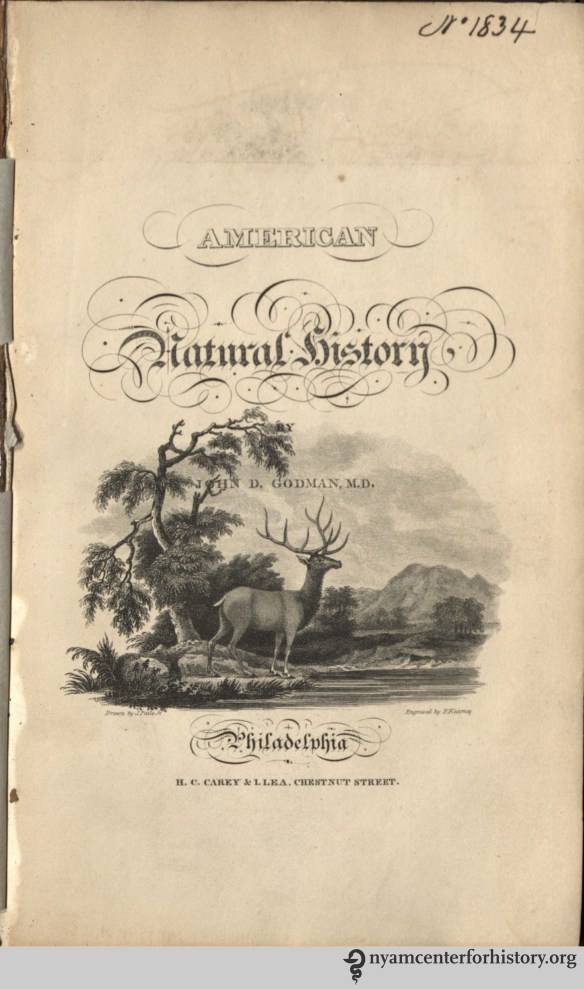 Godman, American Natural History, 1826-1828. 