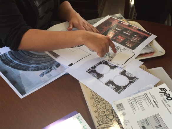 TIna's first demo of bookplate sketches