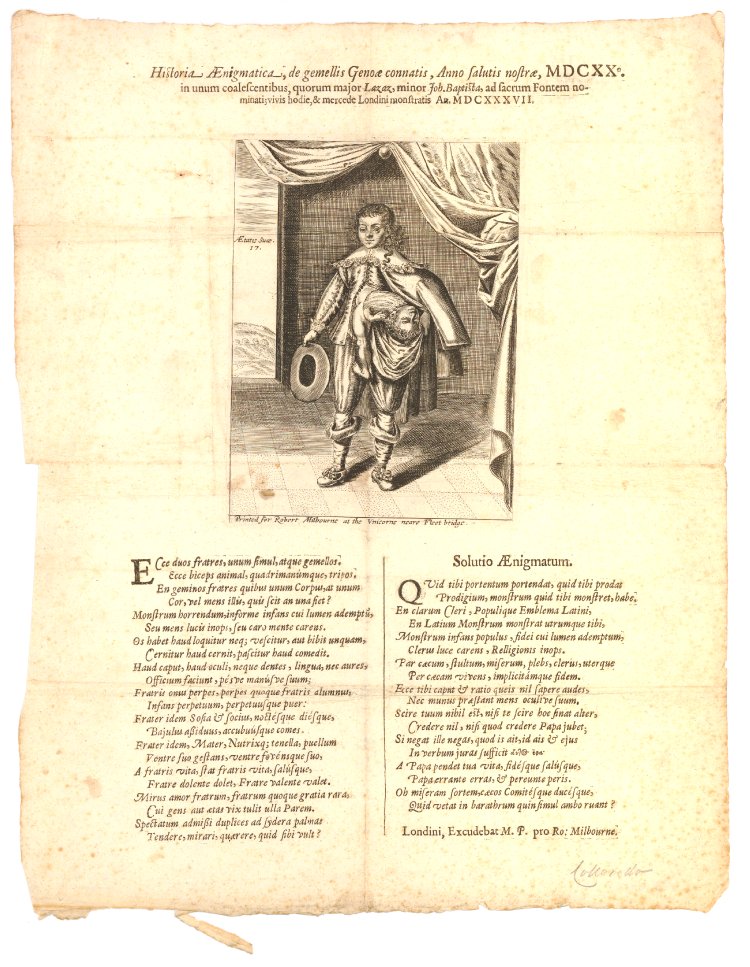 Historia Ænigmatica, de gemellis Genoæ connati